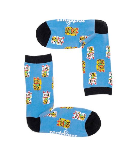 Cat Print Novelty Unisex Cotton Socks