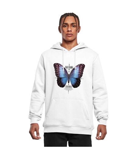 Sweat À Capuche Become The Change Butterfly Homme Blanc Mister Tee