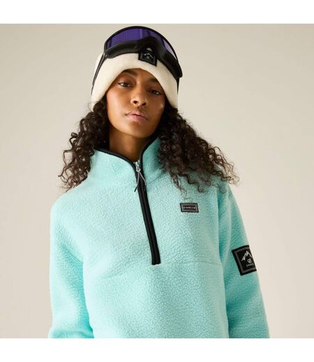 Haut Polaire À Col Montant Zippé Slide Out Femme Turquoise Pâle Dare 2B