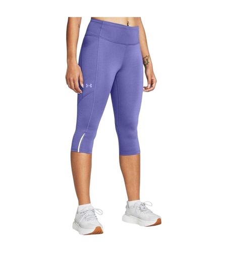 Pantacourt Launch Femme Violet Under Armour