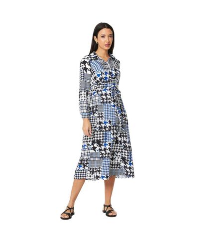 Womens/ladies multi pattern petite midi dress monochrome Principles