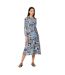 Womens/ladies multi pattern petite midi dress monochrome Principles