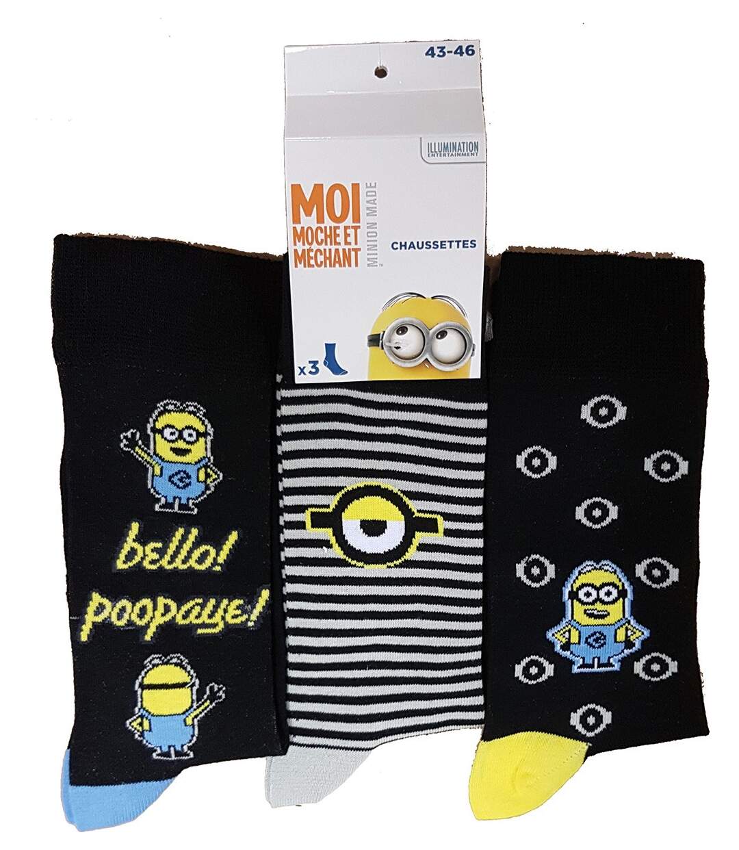 Chaussettes Pack HOMME MINIONS Pack de 9 Paires Chaussettes SURPRISE