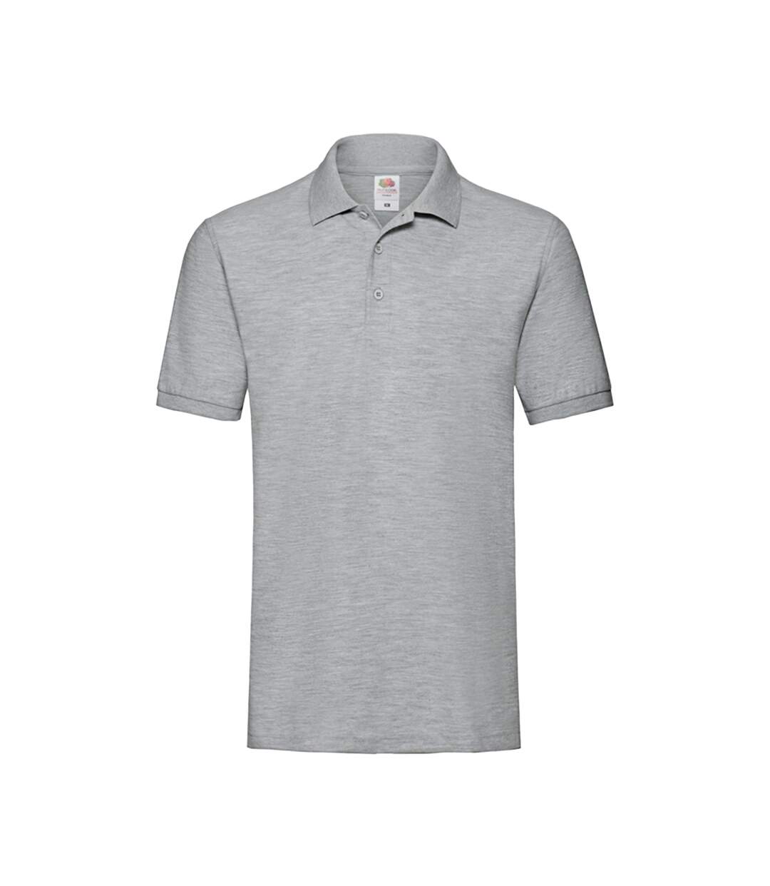 Polo Premium Homme Gris Clair Chiné Fruit Of The Loom-1