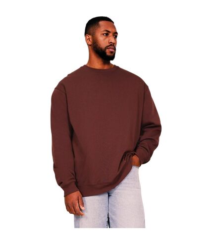 Casual Classics Mens Ringspun Cotton Tall Oversized Sweatshirt (Chocolate) - UTAB594
