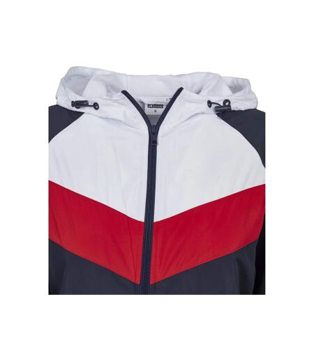 Coupe-vent Motif/style Trois Tons Femme Bleu Marine Blanc Rouge Feu Urban Classics