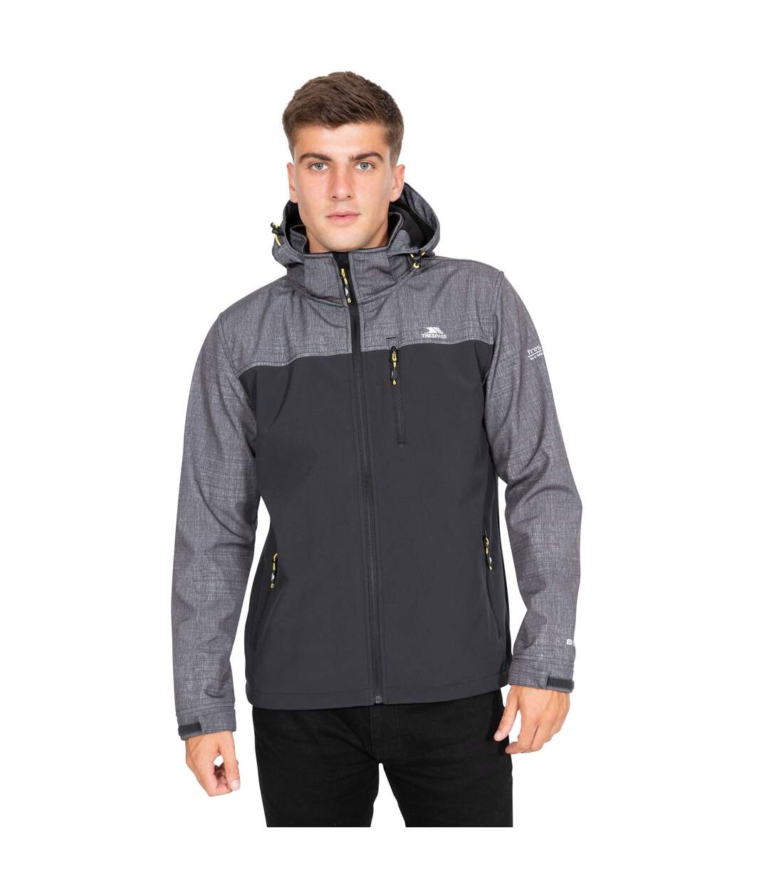 Veste softshell abbott homme gris foncé chiné Trespass