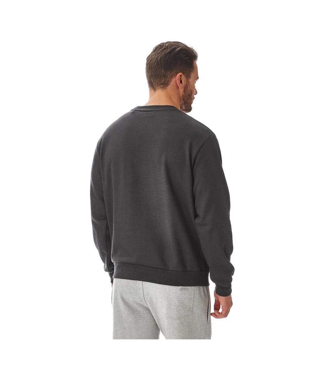 Mens fleece crew neck sweatshirt light grey Iron Mountain