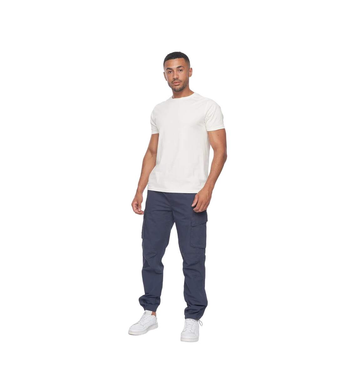Pantalon Cargo Sidemoore Homme Bleu Marine Crosshatch-4