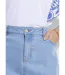 Jupe droite longue en jean 4 poches-3