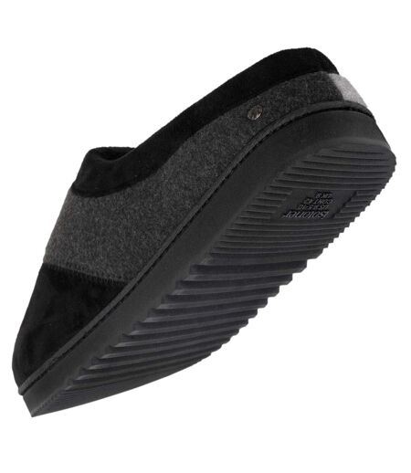 Isotoner Chaussons Mules homme polaire, chauds, semelle confort
