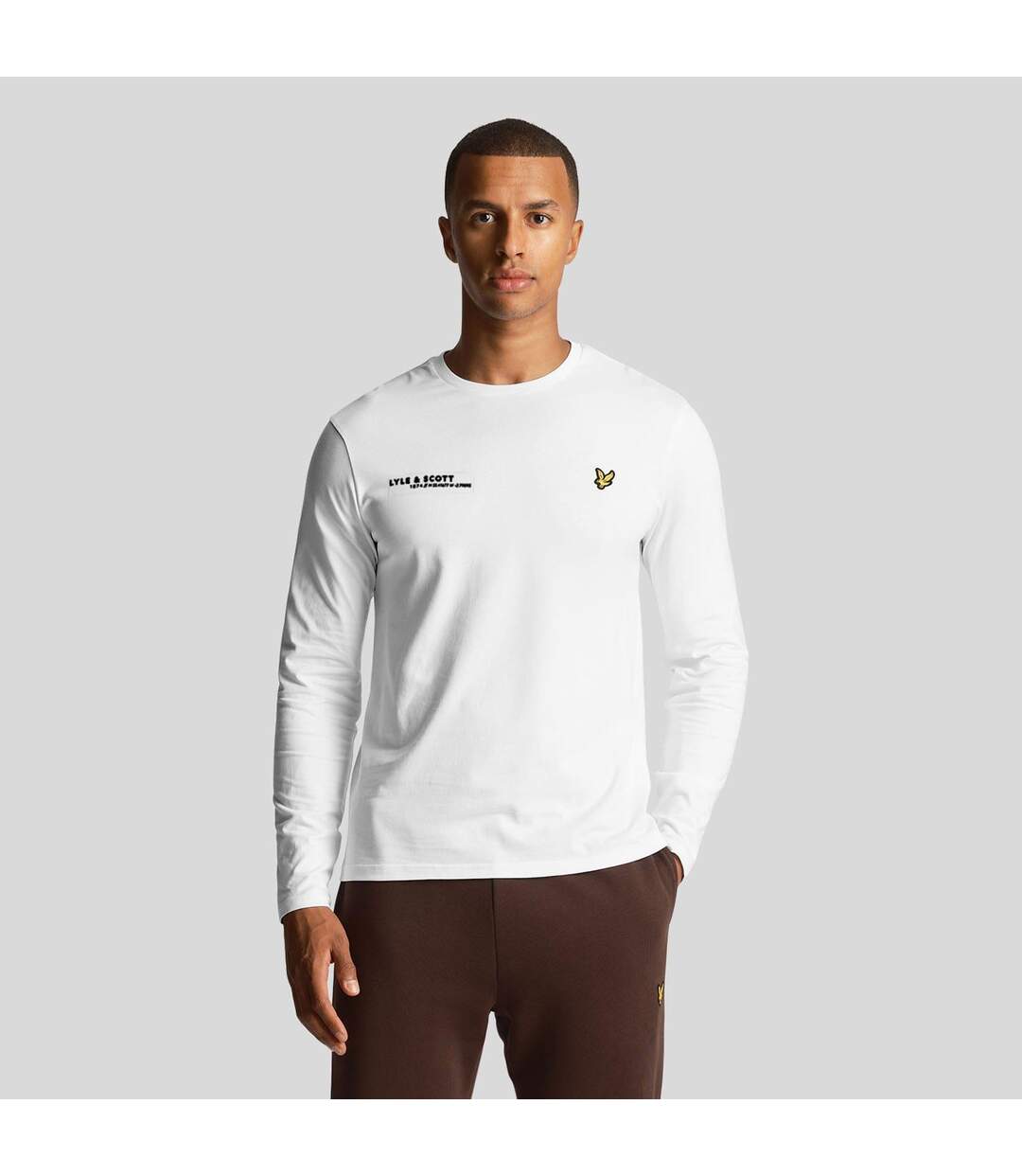T-shirt Manches Longues Motif Imprimé Co-ordinate Homme Blanc Lyle & Scott-1