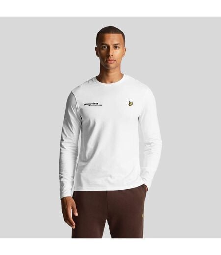 T-shirt Manches Longues Motif Imprimé Co-ordinate Homme Blanc Lyle & Scott