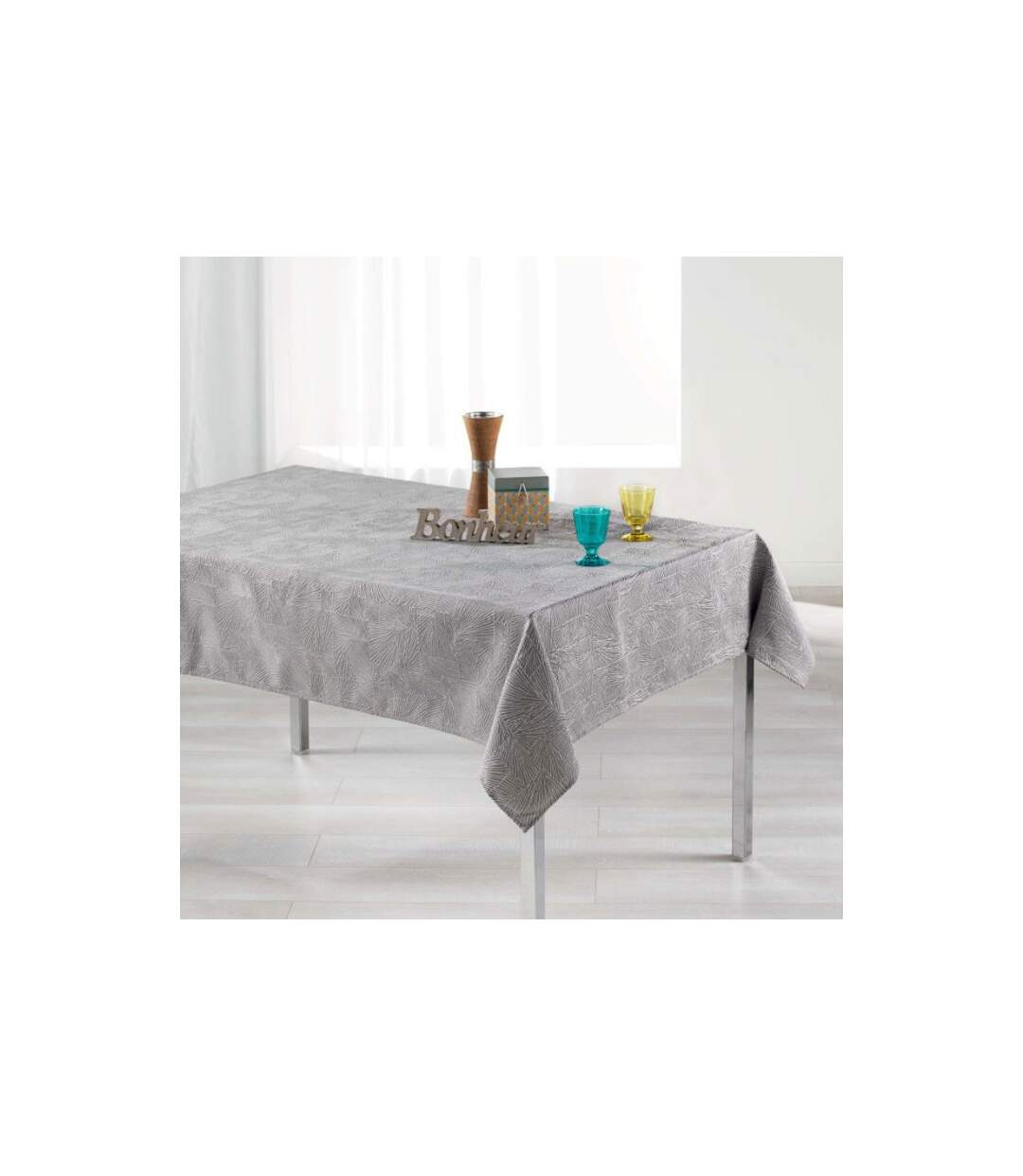 Nappe Rectangulaire Alisson 140x300cm Gris-1