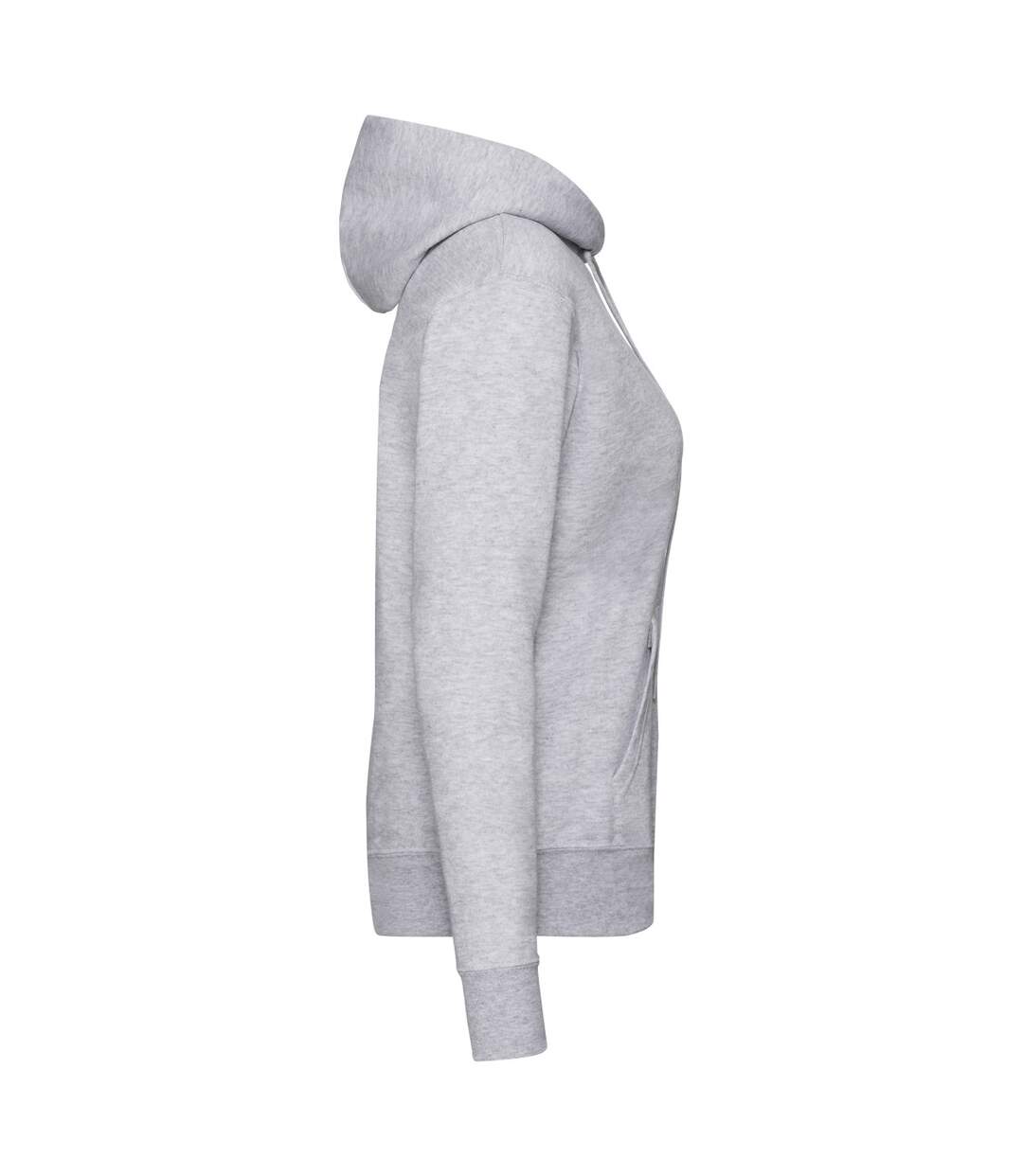 Womens/ladies heather classic hoodie heather grey Fruit of the Loom