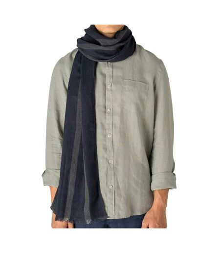 Unisex Adult Striped Twill Scarf One Size Marine Spasso