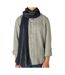 Unisex Adult Striped Twill Scarf One Size Marine Spasso-1