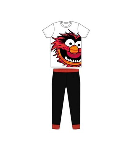 The Muppets Mens Animal Long Pyjama Set (White/Red/Black) - UTUT1682