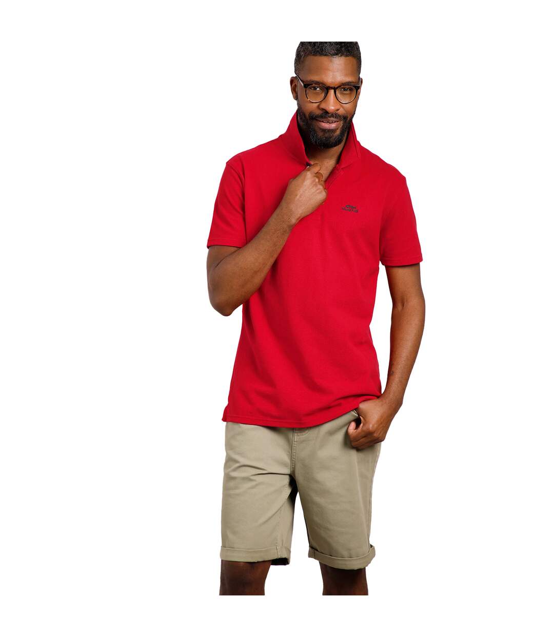 Polo miles homme rouge épine-vinette chiné Weird Fish-3