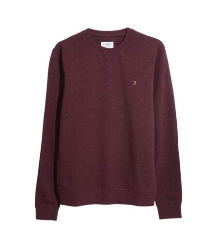 Mens Organic Cotton Crew Neck Sweatshirt Red Farah