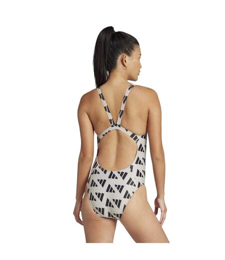 Maillot De Bain 1 Pièce Motif/style Logo Partout Femme Noir Adidas