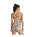 Maillot De Bain 1 Pièce Motif/style Logo Partout Femme Noir Adidas-3