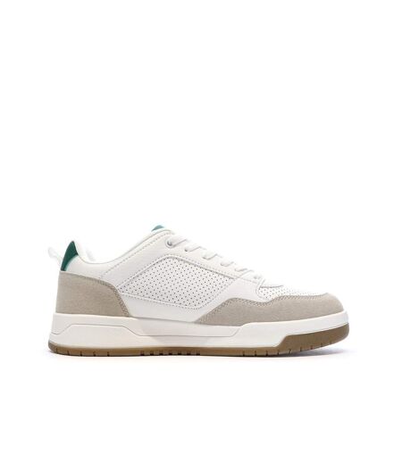 Baskets blanches/beiges/vert homme kappa logo manis
