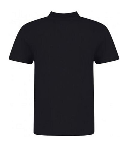 Awdis Mens Piqu Cotton Short-Sleeved Polo Shirt (Deep Black)