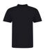 Awdis Mens Piqu Cotton Short-Sleeved Polo Shirt (Deep Black) - UTPC4134