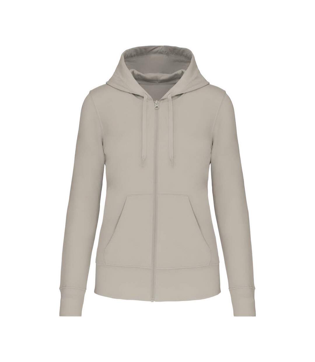 Womens/ladies eco friendly full zip hoodie clay Kariban