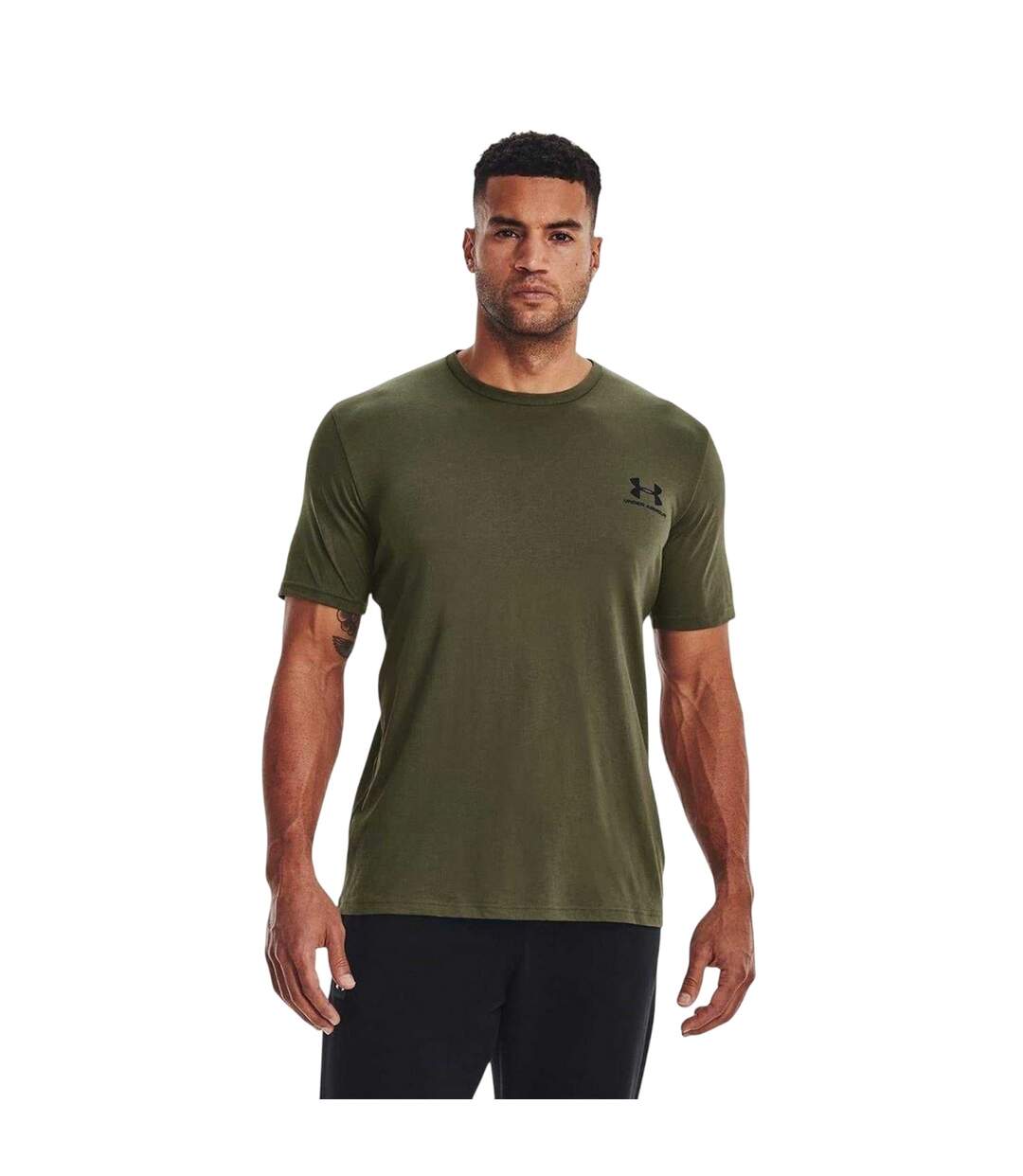 T-shirt Motif/style Logo Sur Poitrine Sportstyle Homme Vert Olive Under Armour-4