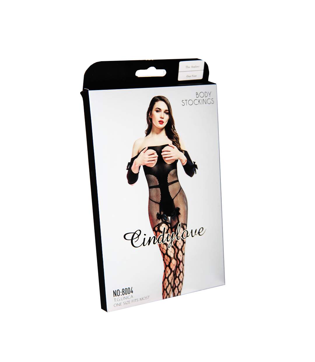 Womens/ladies amber bodystocking black Cindylove-2