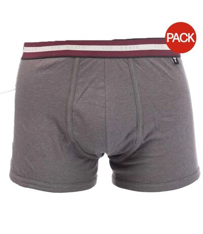 Pack Of 3  Mens Cotton Boxer Shorts  Black Grey Maroon Ted Baker