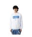 Mens Box Long-sleeved Hoodie White Boss-4