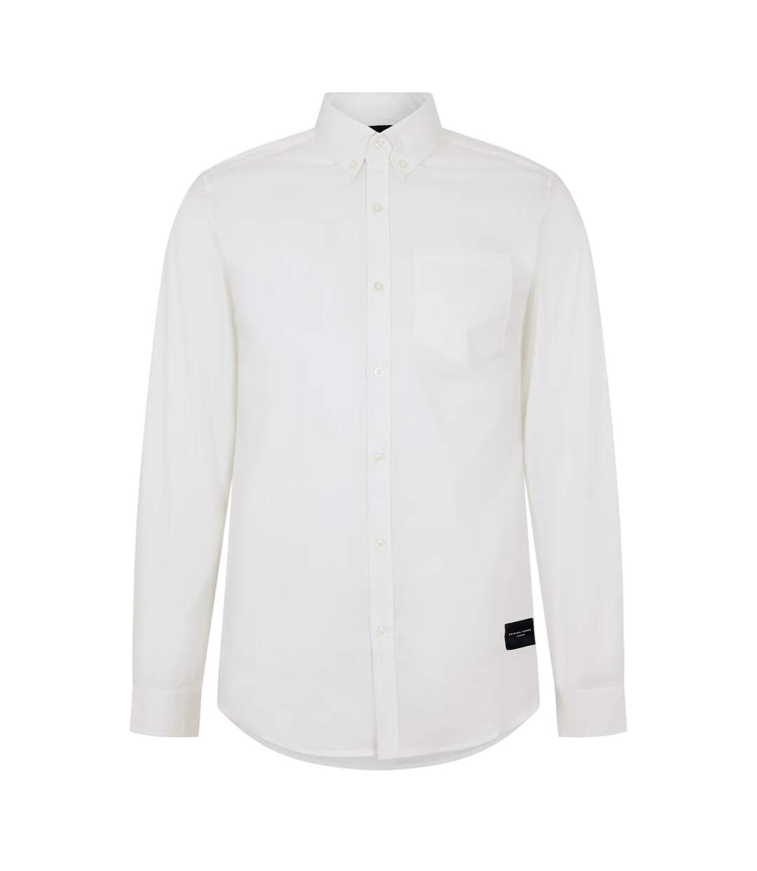 Mens Salvator Collared Long-sleeved Shirt White Criminal Damage-1