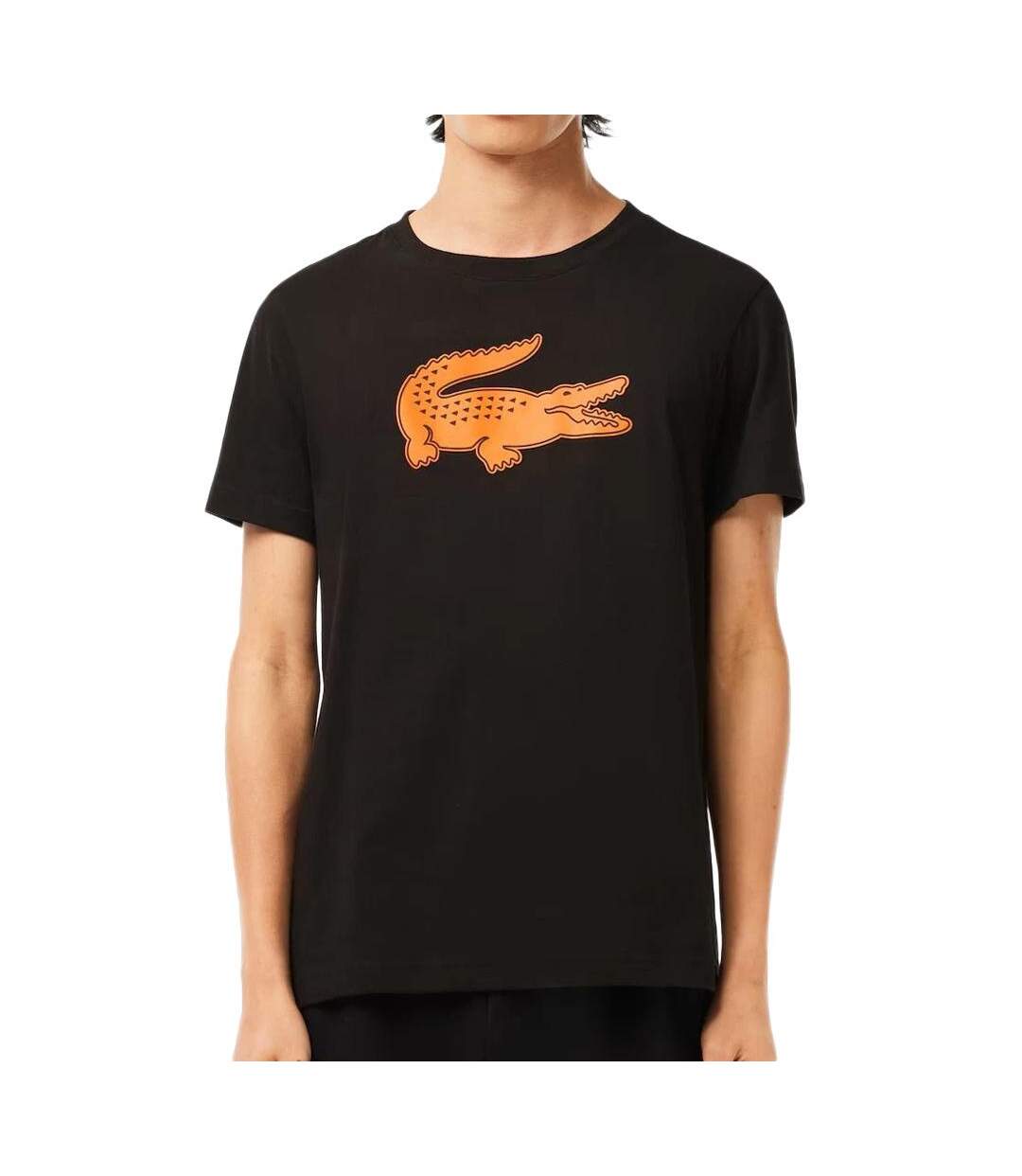 T-shirt noir/orange homme lacoste th2042-1