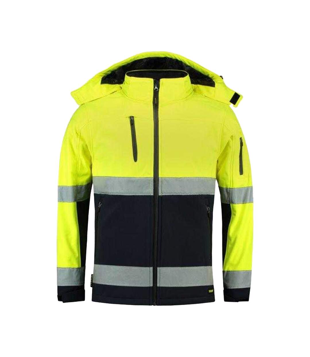 Veste Softshell Motif Bloc De Couleurs Homme Jaune Fluo Rimeck-1