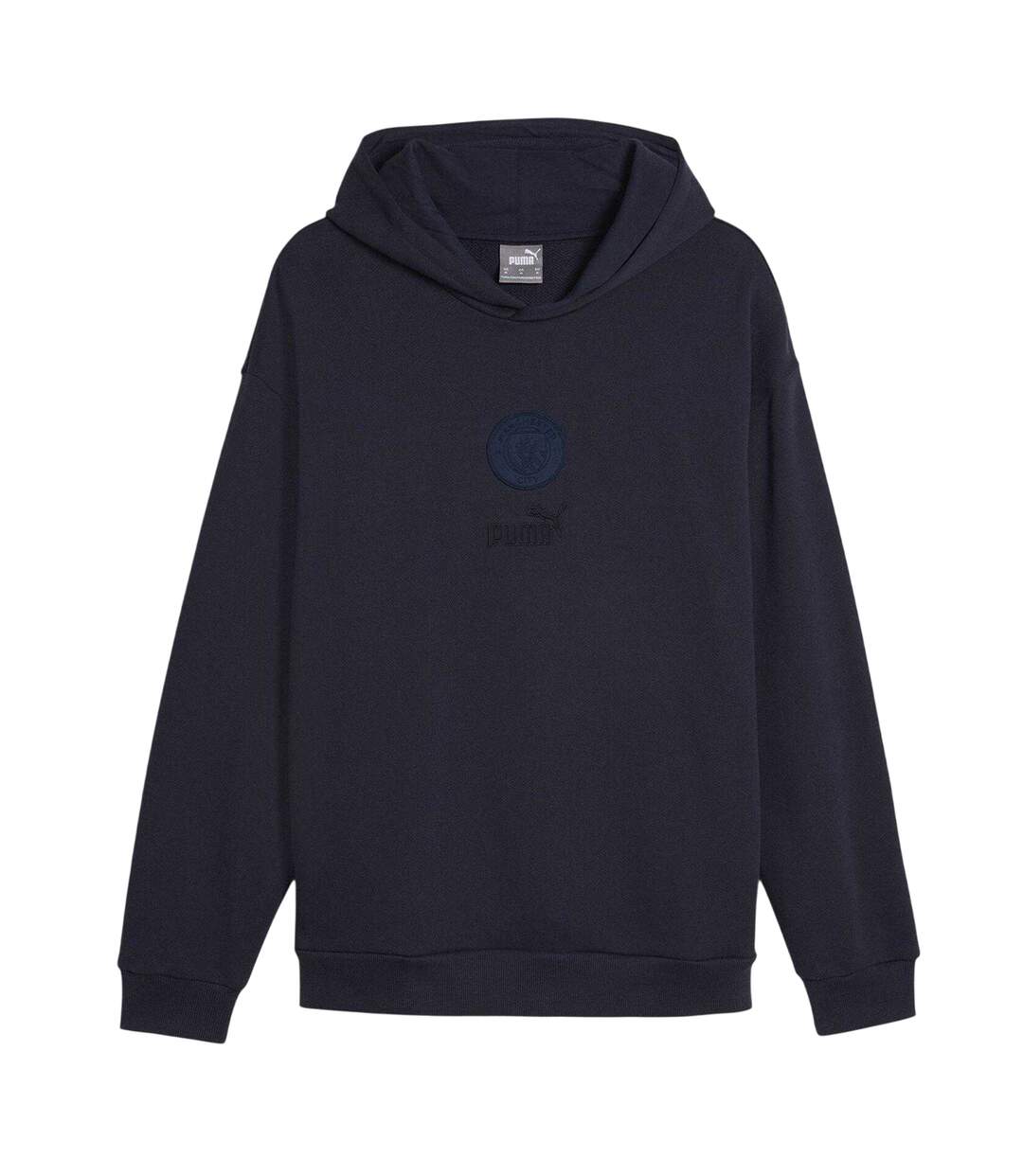 Mens Manchester City Fc Cotton Blend Hoodie New French Navy Puma-2