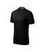 Polo Motif/style Losange Premium Homme Noir Malfini-3