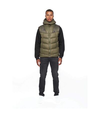 Veste Sans Manches Rierson Homme Olive Foncée Duck And Cover