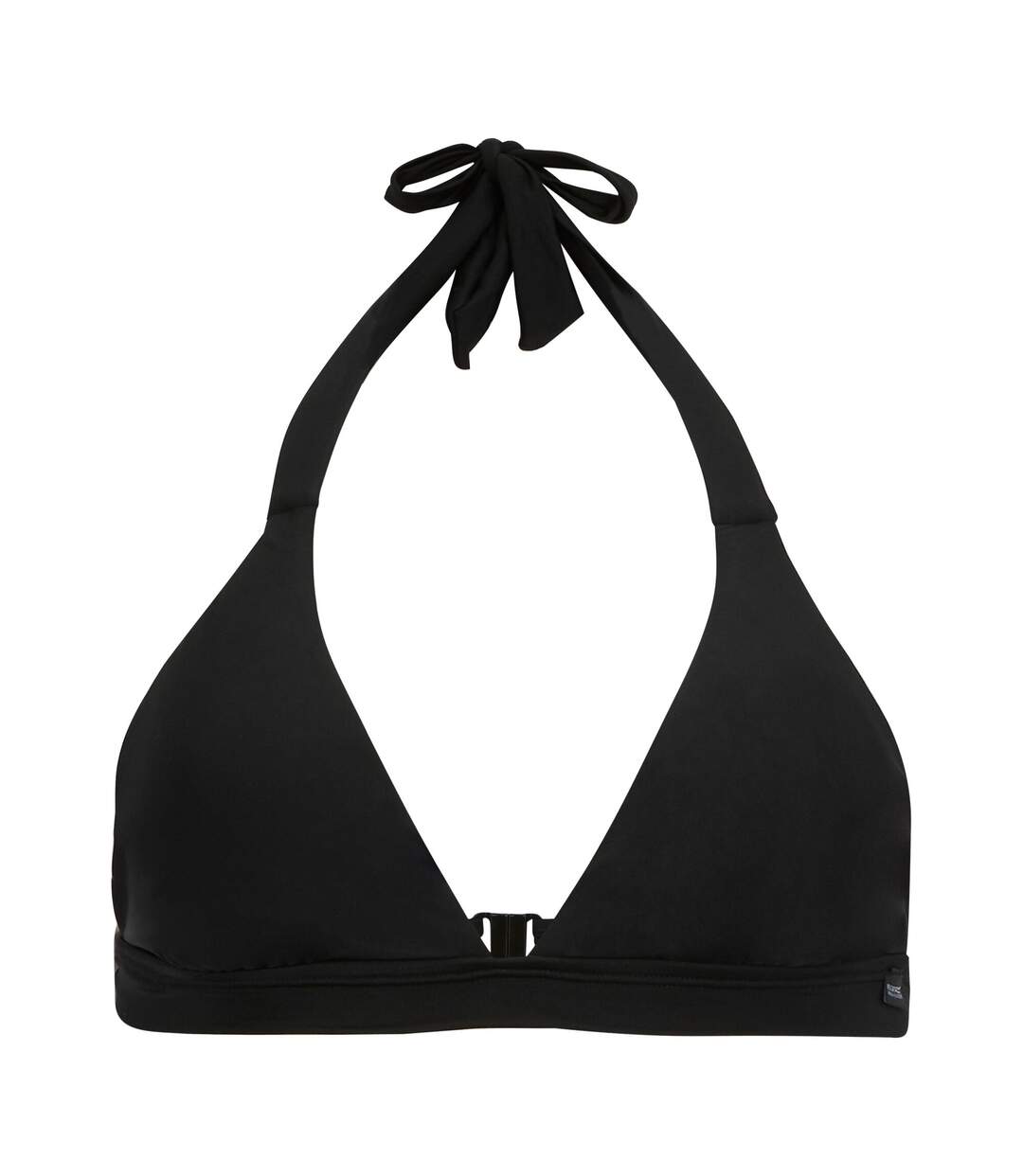 Womens/ladies Lovina Plain Halter Neck Bikini Top Black Regatta-2