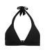 Womens/ladies Lovina Plain Halter Neck Bikini Top Black Regatta-2