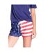 Short De Détente Motif/style Étoiles Et Rayures Rad Femme Bleu Marine Blanc Bleu PJ Salvage-3