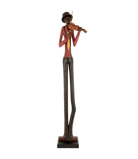 Hill Interiors Standing Jazz Band Violinist (Brown/Red) (One Size)