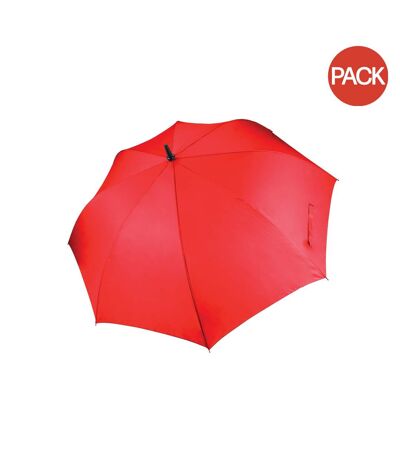 Lot de 2  Grand parapluie uni adulte unisexe taille unique rouge Kimood