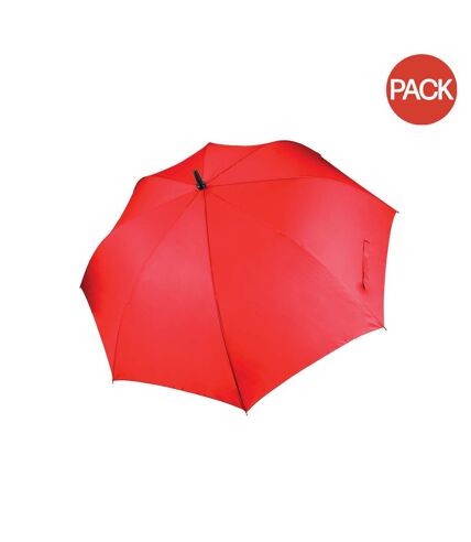 Lot de 2  Grand parapluie uni adulte unisexe taille unique rouge Kimood