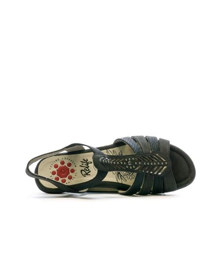 Sandales noir femme relife jolivia