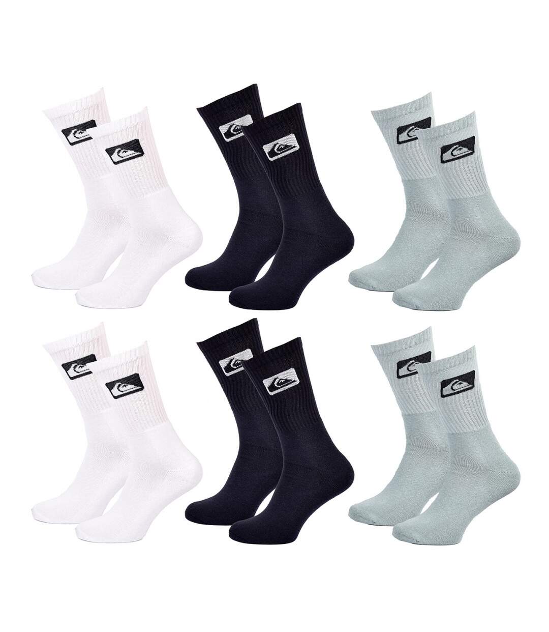 Chaussettes QUIKSILVER CUSHIONED CREW - Pack de 6-1
