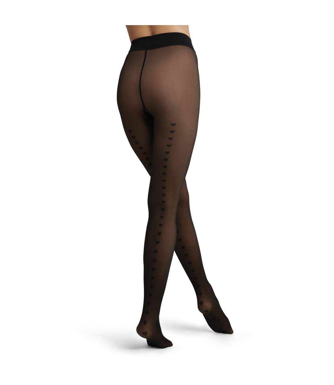 Collant thermique effet peau et motif cœur Thermo-1