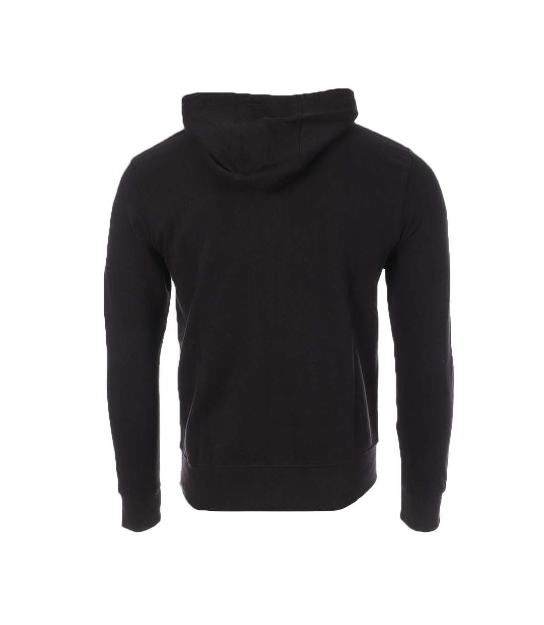 Sweat à capuche Noir Homme Schott Badge - M